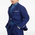 Brunello Cucinelli striped linen blazer - Blue