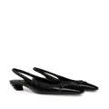 Bally Sylt snakeskin-embossed slingback pumps - Black