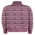 Bally logo-intarsia merino wool jumper - Purple