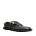 Moschino Micro buckled leather loafers - Black