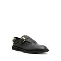 Moschino Micro buckled leather loafers - Black