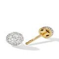 David Yurman 18kt yellow gold Petite Pavé diamond stud earrings - Silver