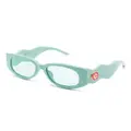 Casablanca Memphis oval-frame sunglasses - Green