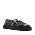 Toga Pulla ring-detail leather loafers - Black