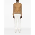 TOM FORD knit-panelled leather puffer jacket - Neutrals