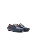 Versace Medusa Biggie leather driving loafers - Blue