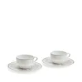 Christofle Malmaison Impériale porcelain coffee cups (set of two) - White
