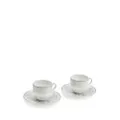 Christofle Malmaison Impériale porcelain coffee cups (set of two) - White