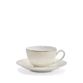 Christofle Malmaison Impériale porcelain tea cups and saucers (set of two) - White