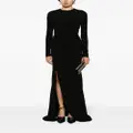 Elie Saab long-sleeve draped gown - Black