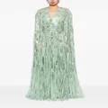 Elie Saab floral-applique tulle gown - Green