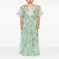 Elie Saab floral-appliqué tulle gown - Green