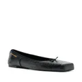Alexander Wang Billie leather ballerina shoes - Black