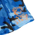 Moschino Kids Teddy Bear-print camouflage swim shorts - Blue