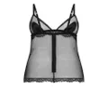 Dolce & Gabbana lace-detail sheer camisole - Black