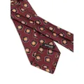 Kiton patterned-jacquard silk tie - Red