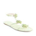 Giambattista Valli flower-detailing leather sandals - Green