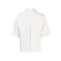Lee Mathews pleat-detal polo shirt - White