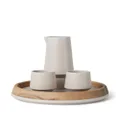 Brunello Cucinelli wood-tray ceramic cup (set of three) - White