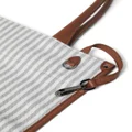 Brunello Cucinelli logo-embroidered striped tote bag - Grey