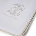 Brunello Cucinelli logo-embroidered cotton towel - White