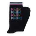 Marni logo-intarsia ankle socks - Black
