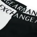 Armani Exchange logo-intarsia ankle socks - Black