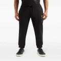 Armani Exchange dragon-embroidery cotton track pants - Black