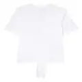 Tibi decorative self-tie cotton T-shirt - White