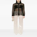 Alberta Ferretti semi-sheer silk shirt - Black