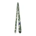 Burberry floral-print silk tie - Green