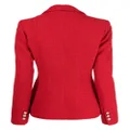 Elie Saab double-breasted tweed blazer - Red