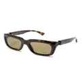 Alexander McQueen tortoiseshell-effect square-frame sunglasses - Brown