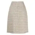 Paule Ka tweed lurex-detail midi skirt - Multicolour