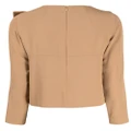 Paule Ka bow-detail long-sleeve blouse - Brown