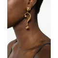 Moschino question mark-shaped clip-on earrings - Gold