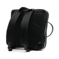Calvin Klein logo-debossed faux-leather laptop bag - Black