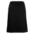 CK Calvin Klein drawstring-waist wrap skirt - Black
