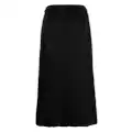 CK Calvin Klein drawstring-waist wrap skirt - Black