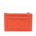 Love Moschino logo-lettering quilted wallet - Orange