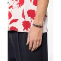Marni logo-chain leather bracelet - Red