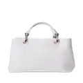 Emporio Armani small logo-embossed tote bag - White