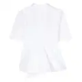 ASPESI lace-up detail poplin shirt - White