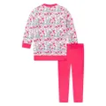 guess kids floral-print cotton tracksuit set - Pink