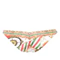 Camilla Saluti Summertime-print bikini bottom - White