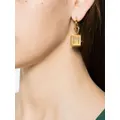 Marni cube-charm hinged hoop earrings - Gold