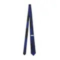 Burberry check-print silk tie - Blue