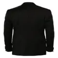 Corneliani single-breasted virgin wool suit - Black