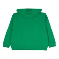 adidas logo-embroidered drop shoulder hoodie - Green