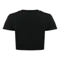 izzue slogan-embroidered cotton T-shirt - Black